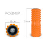 купить массажный ролик EasyFit Grid Roller 33 см v.1.2 с заглушками (оранжевый)