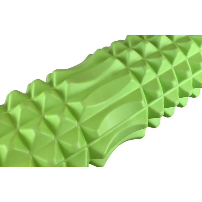 цена на массажный ролик EasyFit Grid Roller 33 см v.1.2 с заглушками (салатовый)
