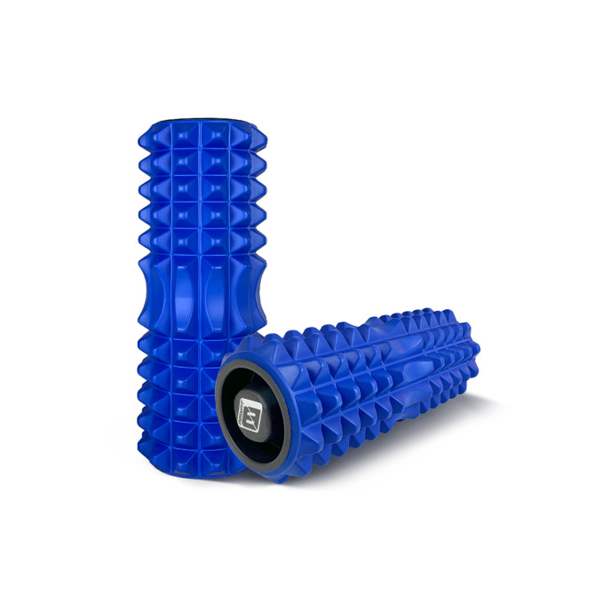 заказать массажный ролик EasyFit Grid Roller 33 см v.1.2 с заглушками (синий)