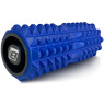 массажный ролик EasyFit Grid Roller 33 см v.1.2 с заглушками (синий)