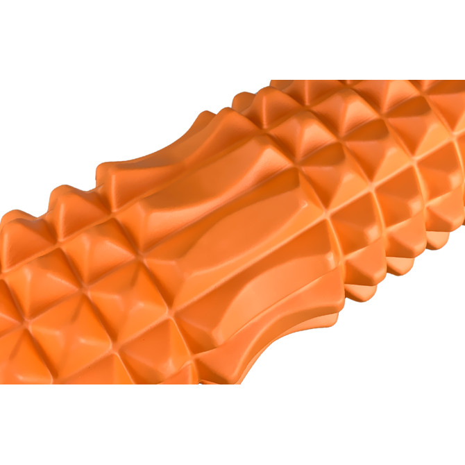 цена на массажный ролик EasyFit Grid Roller 33 см v.1.2 с заглушками (оранжевый)