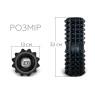 купити масажний ролик EasyFit Grid Roller 33 см v.1.2 із заглушками (чорний)