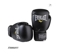  Боксерські рукавички Everlast 12 унцій (12 oz) чорні