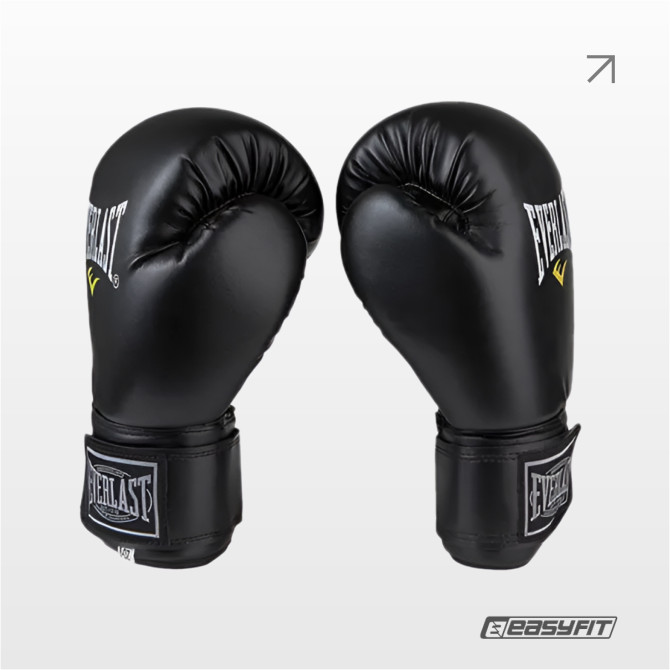 заказать боксерские перчатки Everlast 16 унций (16 oz) черные