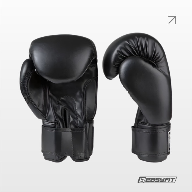 цена боксерские перчатки Everlast 16 унций (16 oz) черные