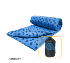 Полотенце для йоги EasyFit Yoga Mat Towel из микрофибры  (Синее)