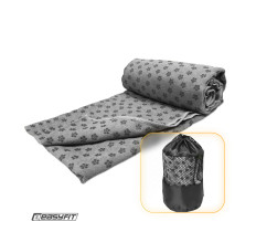 Рушник для йоги з мікрофібри EasyFit Yoga Mat Towel (Сірий)