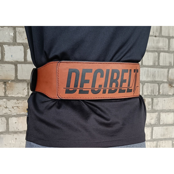 Пояс атлетичний EasyFit DeciBelt (шкіра) коричневий 4XL