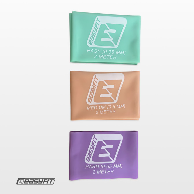 вартість стрічка для пілатесу EasyFit EPP 0.5 мм персикова