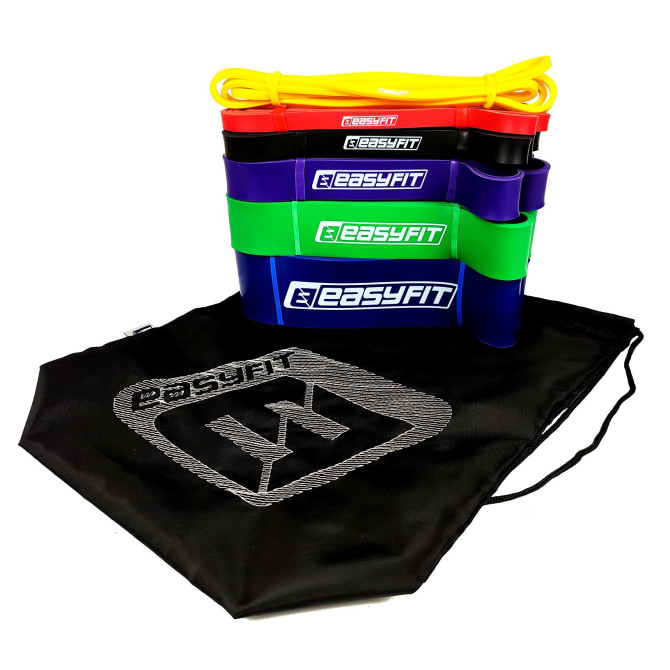 Резиновые петли EasyFit: набор 1-110 кг (6 шт)