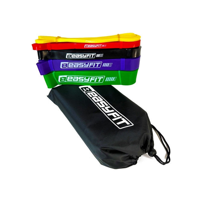 Резиновые петли EasyFit: набор 1-65 кг (5 шт)