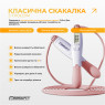 купити скакалка без шнура EasyFit TwinRope з лічильником 2,8 м білий-рожевий