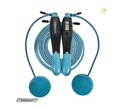 Скакалка для боксу EasyFit TwinRope 2,8 м чорний-зелений