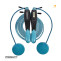 Скакалка для боксу EasyFit TwinRope 2,8 м чорний-зелений