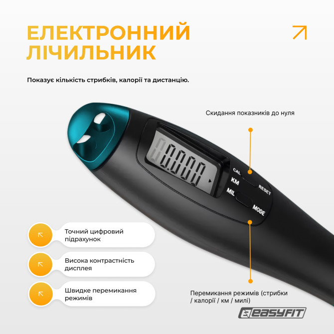 замовити скакалка для боксу EasyFit TwinRope 2,8 м чорний-зелений