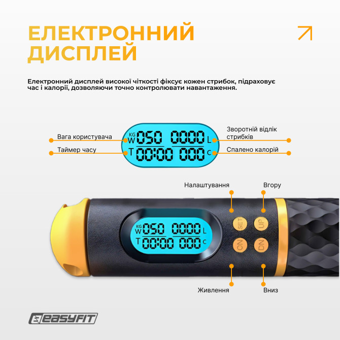 опт умная скакалка  EasyFit SmartRope 3 м с утяжелителем (беспроводная)