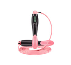 Скоростная скакалка со счетчиком EasyFit черный-розовый
