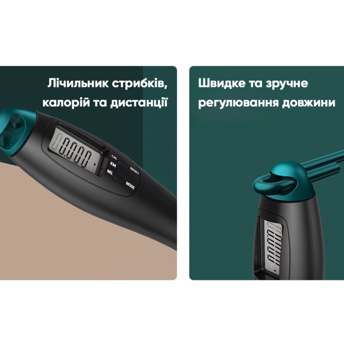 купить скоростную скакалку со счетчиком EasyFit черный-серый