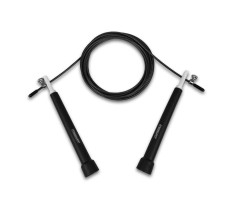 Скоростная скакалка EasyFit Speed Cable Rope 3 м со стальным тросом черна