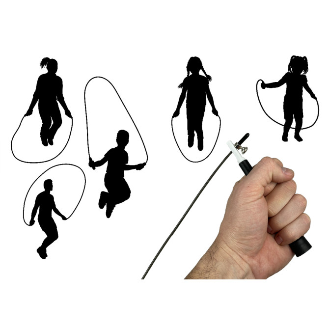 Доставка скоростной скакалки EasyFit Speed Cable Rope 3 м со стальным тросом черная