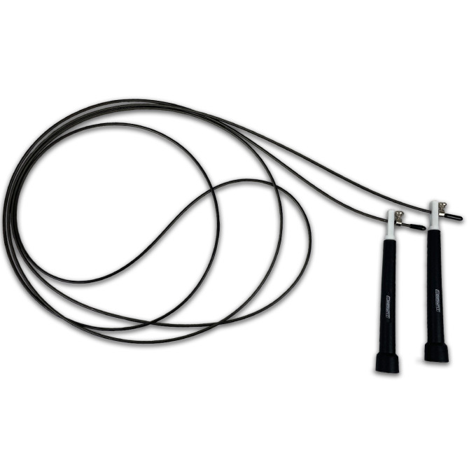 Заказать скоростную скакалку EasyFit Speed Cable Rope 3 м со стальным тросом черную