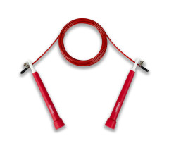 Швидкісна скакалка EasyFit Speed Cable Rope 3 м зі стальним тросом червона