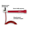 Купить скоростную скакалку EasyFit Speed Cable Rope 3 м со стальным тросом красную