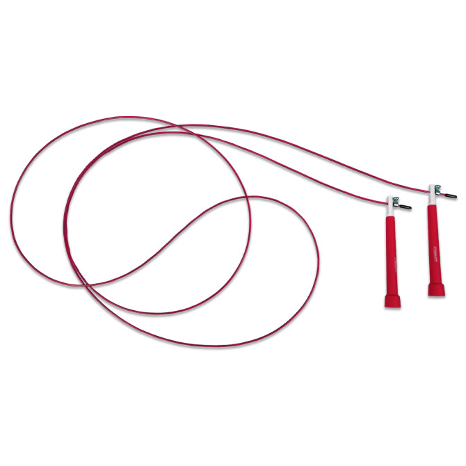Заказать  скоростную скакалку EasyFit Speed Cable Rope 3 м со стальным тросом красную