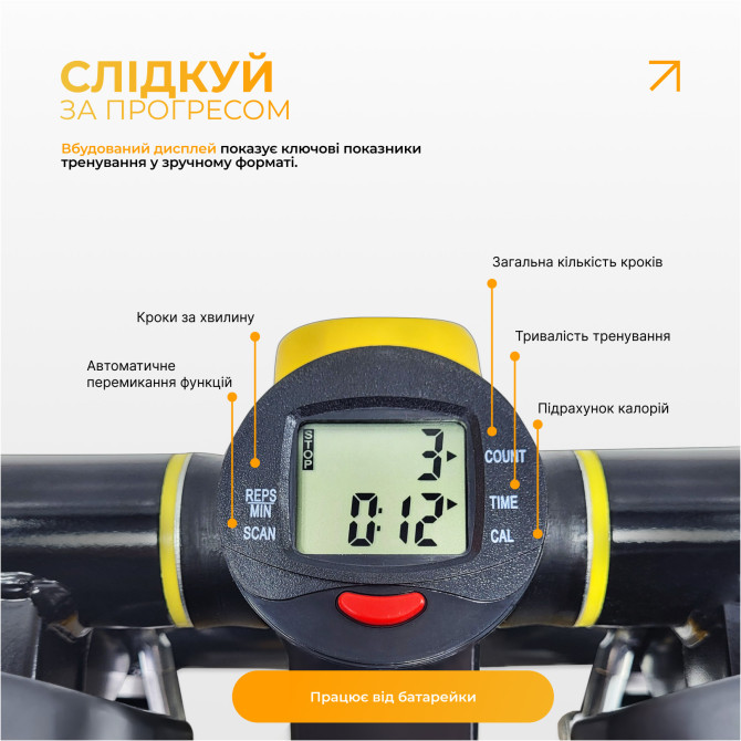 стоимость степпер с эспандерами EasyFit Pace-A с прямым ходом