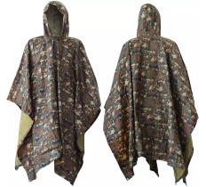 Тактический дождевик-пончо EasyFit RainC (военный плащ ВСУ) камуфляж marpat