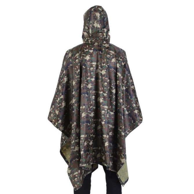 Тактический дождевик-пончо EasyFit RainC (военный плащ ВСУ) камуфляж marpat