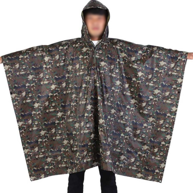 Тактический дождевик-пончо EasyFit RainC (военный плащ ВСУ) камуфляж marpat