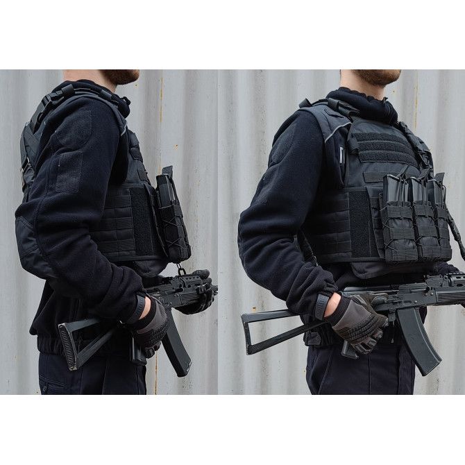 Плитоноска Pantsyr-2 (тактический военный жилет, бронежилет MOLLE) Черный