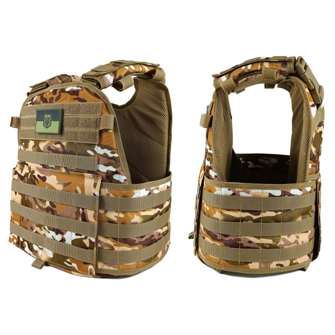 Плитоноска Pantsyr-2 (тактический военный жилет, бронежилет MOLLE) Multicam Arid