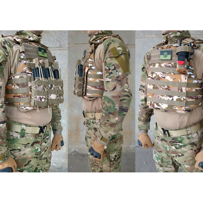 Плитоноска Pantsyr-2 (тактический военный жилет, бронежилет MOLLE) Multicam Arid
