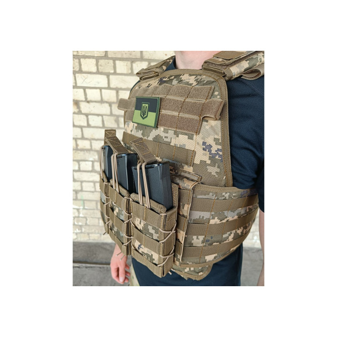 Плитоноска Pantsyr-2 (тактический военный жилет, бронежилет MOLLE) пиксель ВСУ MM-14