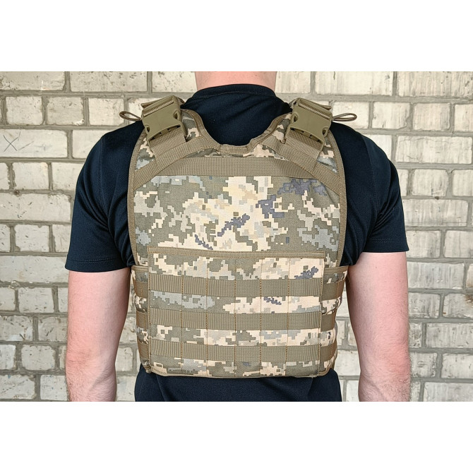 Плитоноска Pantsyr-2 (тактический военный жилет, бронежилет MOLLE) пиксель ВСУ MM-14