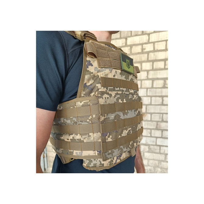 Плитоноска Pantsyr-2 (тактический военный жилет, бронежилет MOLLE) пиксель ВСУ MM-14
