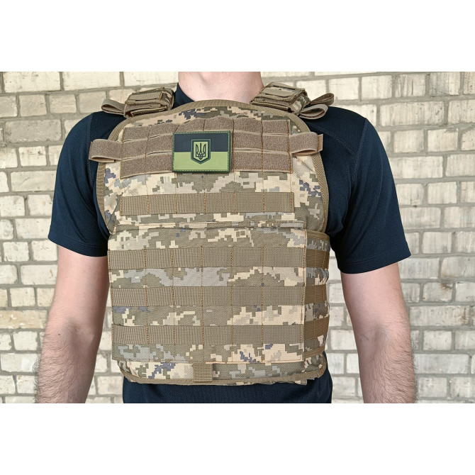 Плитоноска Pantsyr-2 (тактический военный жилет, бронежилет MOLLE) пиксель ВСУ MM-14