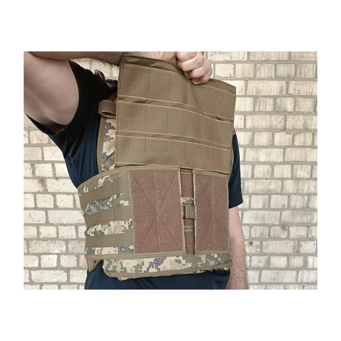 Плитоноска Pantsyr-2 (тактический военный жилет, бронежилет MOLLE) пиксель ВСУ MM-14