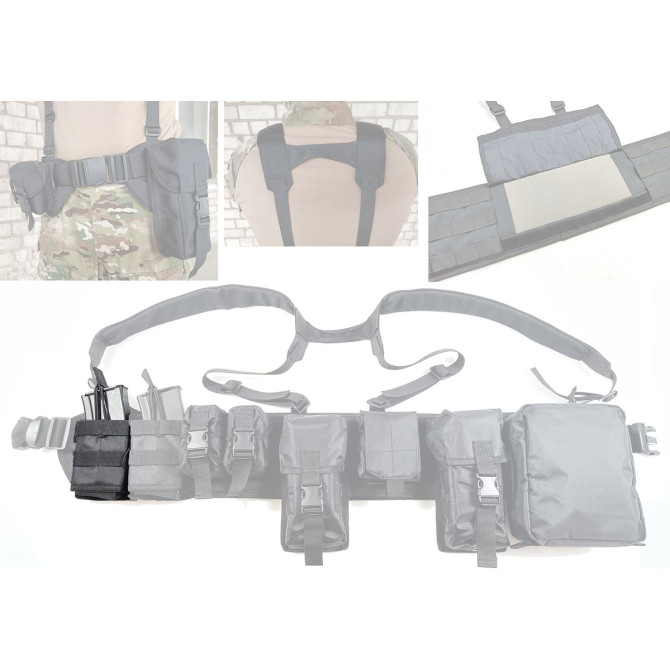 Подсумок под магазин АК/РПК одинарный открытый черный (MOLLE, подсумок на разгрузку, жилет, РПС)