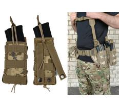 Подсумок под магазин АК/РПК одинарный открытый пиксель ВСУ MM-14 (MOLLE, подсумок на разгрузку, жилет, РПС)