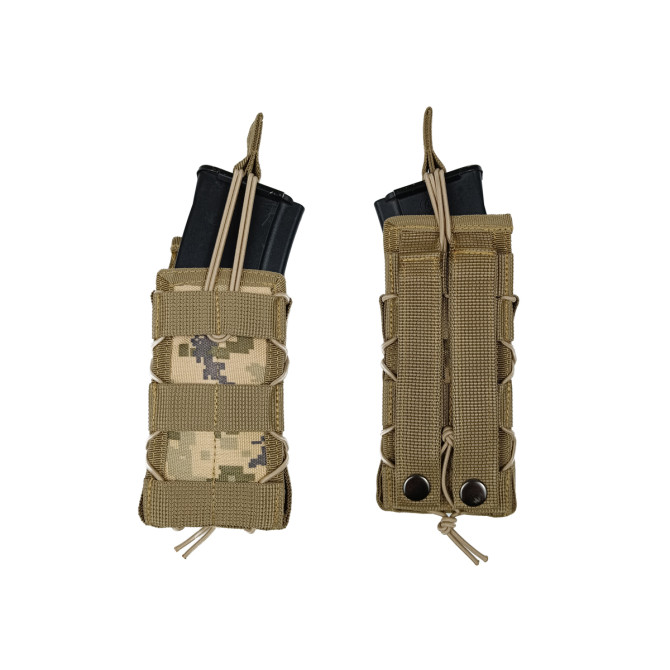 Подсумок под магазин АК/РПК одинарный открытый пиксель ВСУ MM-14 (MOLLE, подсумок на разгрузку, жилет, РПС)