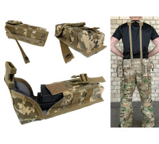 Подсумок под два магазина АК одинарный закрытый пиксель ВСУ MM-14 (MOLLE, подсумок на разгрузку, жилет, РПС)