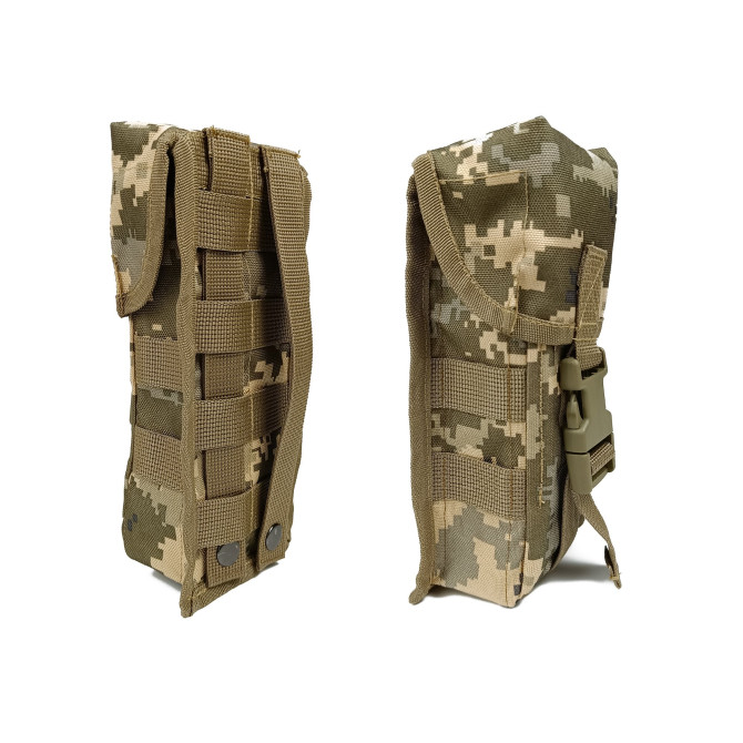 Подсумок под два магазина АК одинарный закрытый пиксель ВСУ MM-14 (MOLLE, подсумок на разгрузку, жилет, РПС)