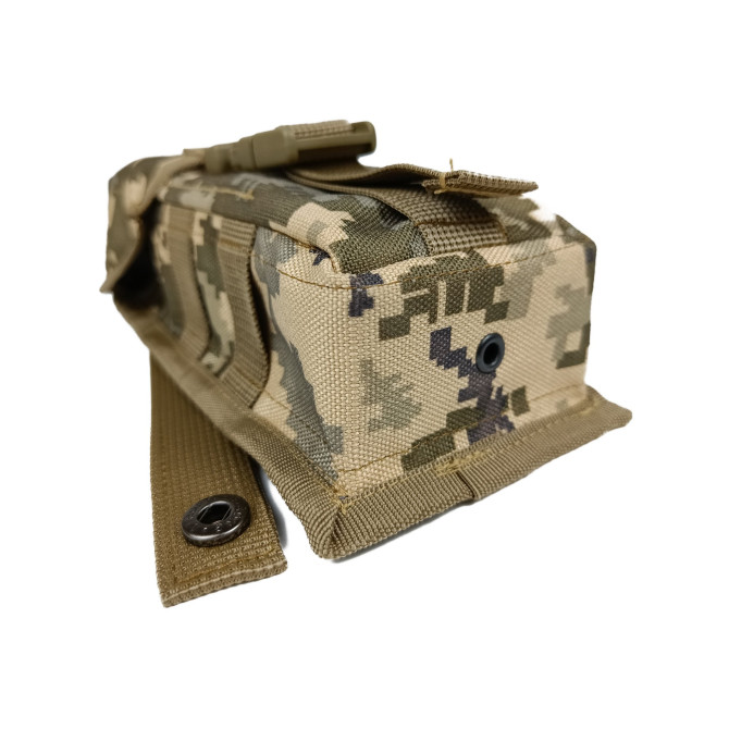Подсумок под два магазина АК одинарный закрытый пиксель ВСУ MM-14 (MOLLE, подсумок на разгрузку, жилет, РПС)