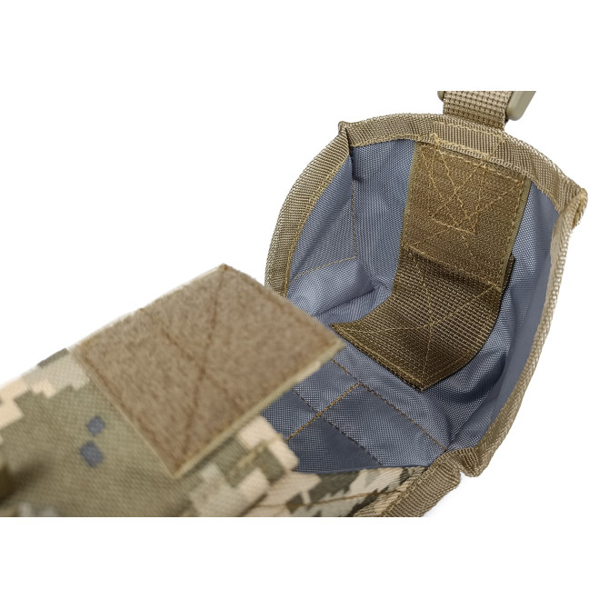 Подсумок под два магазина АК одинарный закрытый пиксель ВСУ MM-14 (MOLLE, подсумок на разгрузку, жилет, РПС)