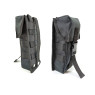 Подсумок под два магазина АК одинарный закрытый черный (MOLLE, подсумок на разгрузку, жилет, РПС)