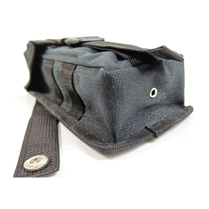 Подсумок под два магазина АК одинарный закрытый черный (MOLLE, подсумок на разгрузку, жилет, РПС)