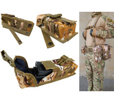 Подсумок под два магазина АК одинарный закрытый Multicam Arid (MOLLE, подсумок на разгрузку, жилет, РПС)